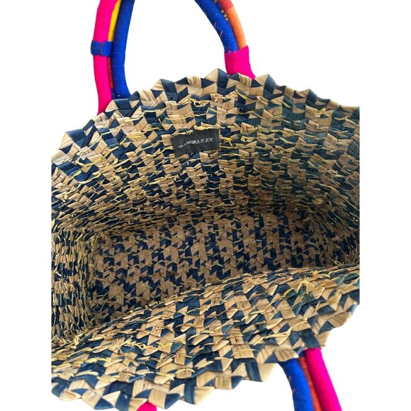 NANNACAY Multicolor Large Straw Woven Straw Tote Bag - Picture 5 of 9